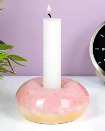 Donut kandelaar - Roze