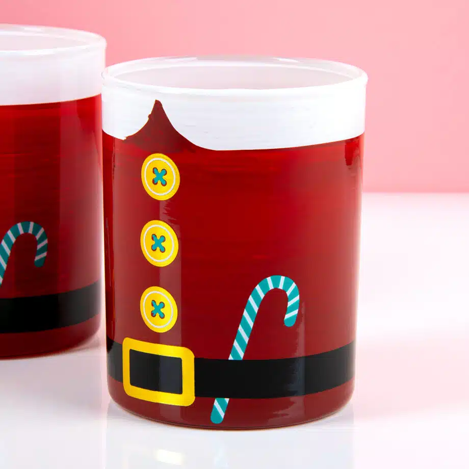 Kerstman whiskeyglas (set van 2)