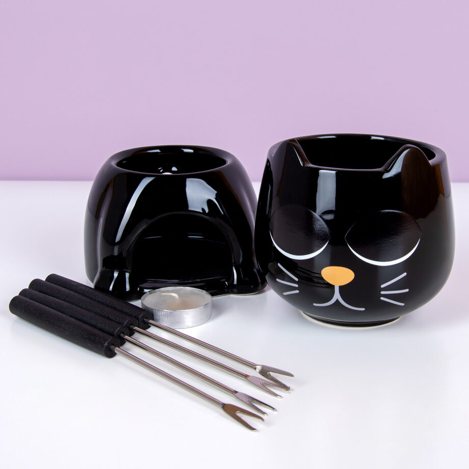 Warmtegevoelige kat fondueset