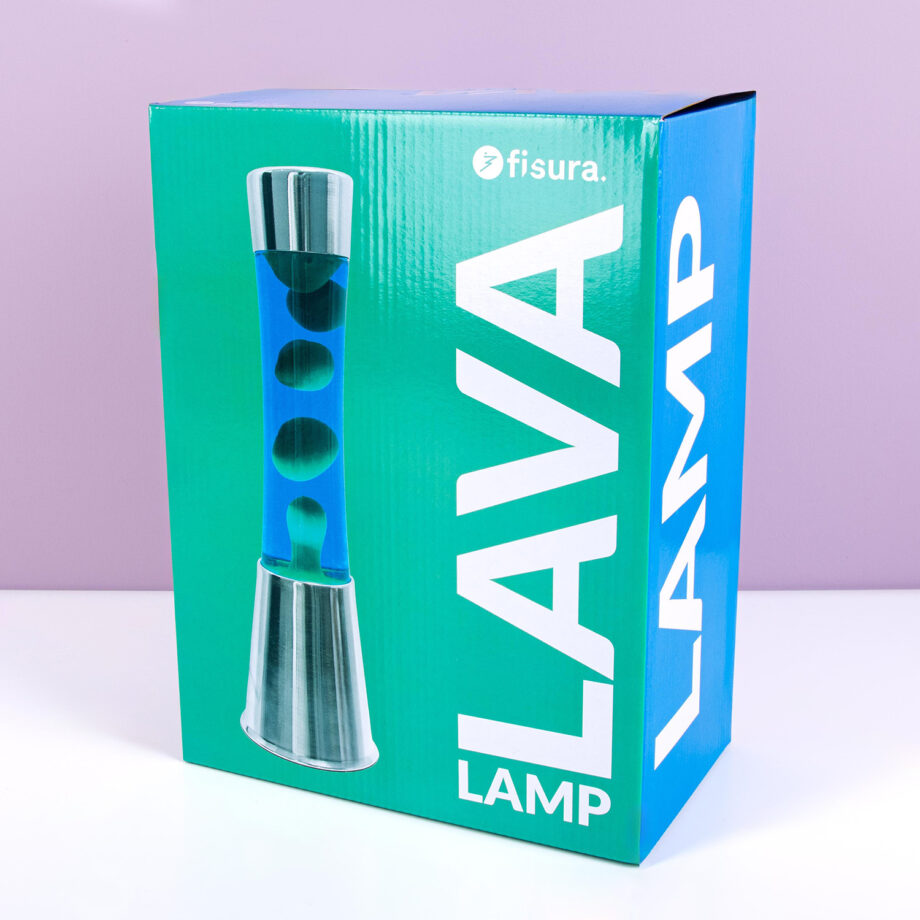 Lavalamp zilver met groene lava