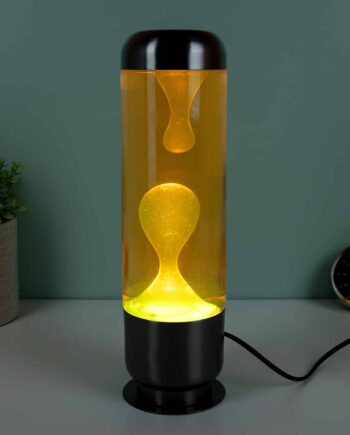 Capsule lavalamp - Oranje met gele lava