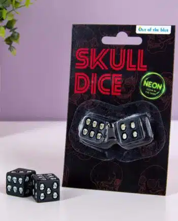Glow in the dark schedel dobbelstenen (set van 2)