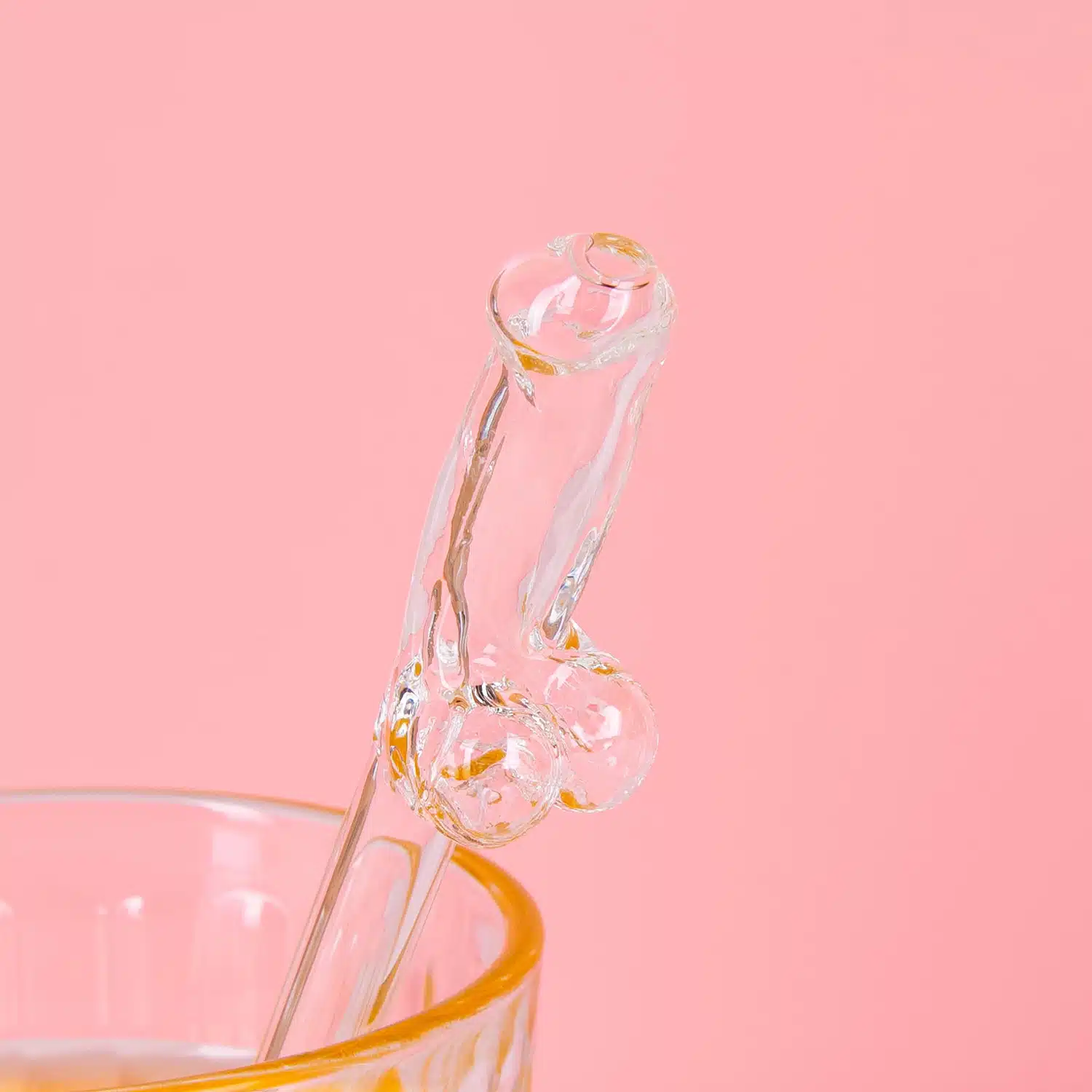 Glazen piemelrietjes (set van 4)