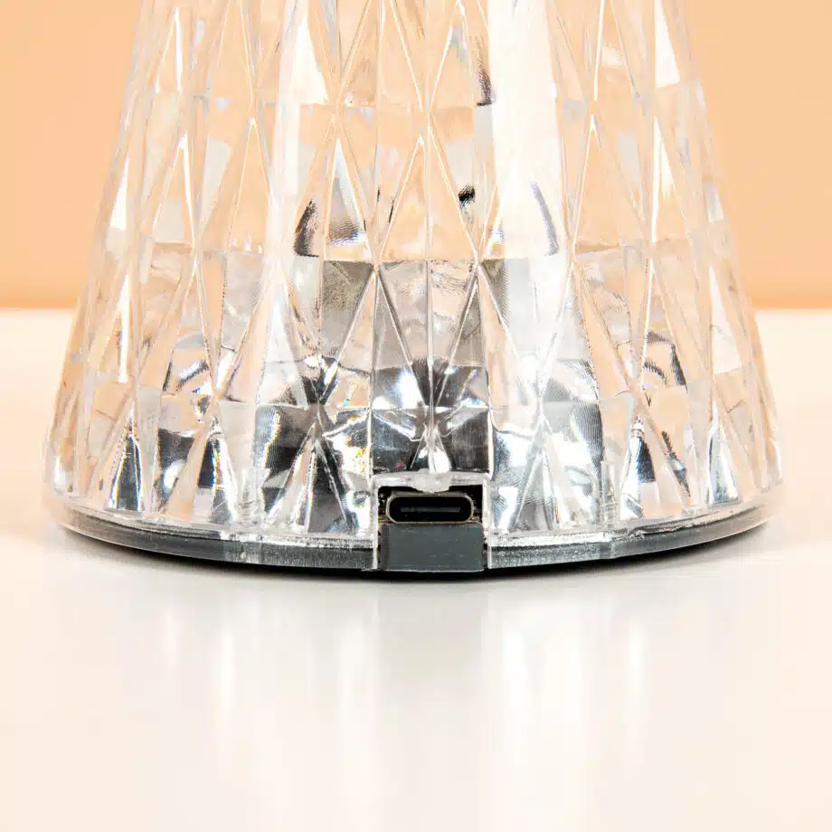 Kristallook ledlamp met gekleurde verlichting