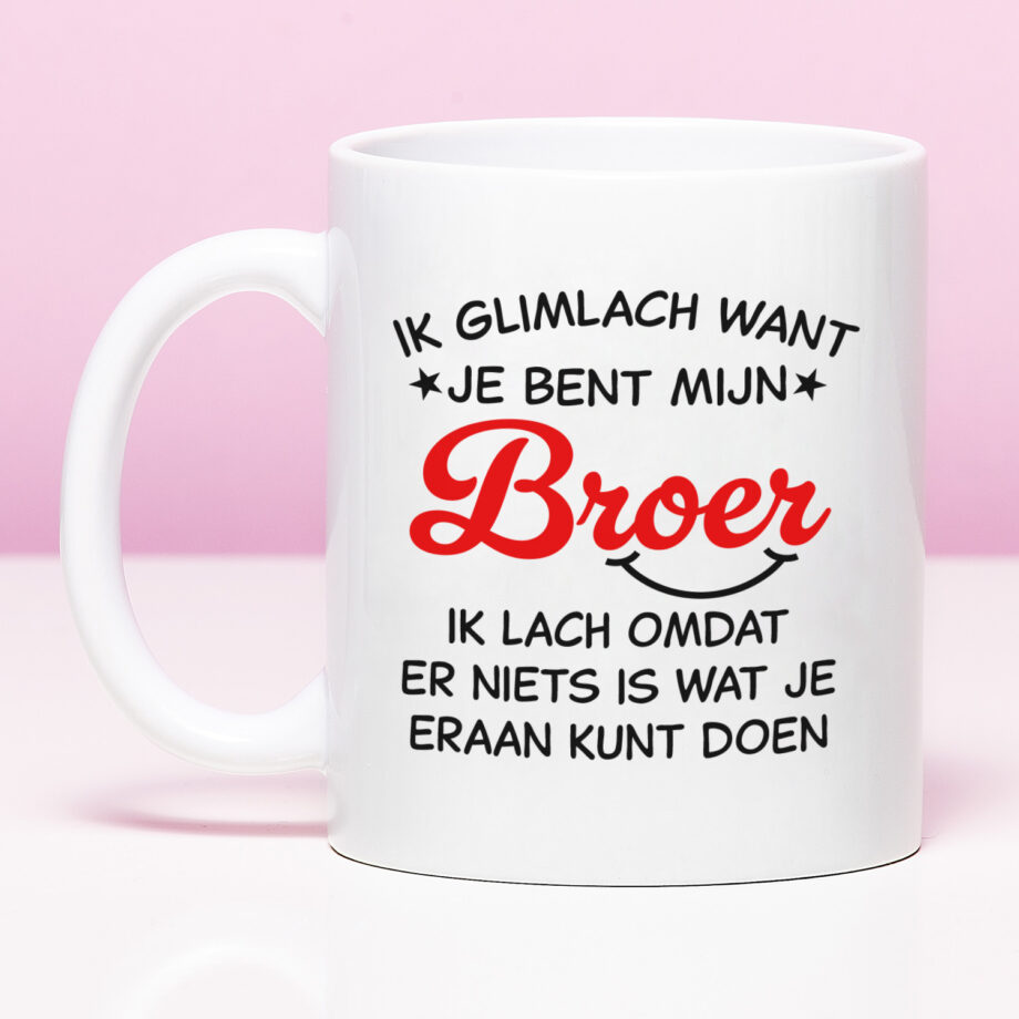 Mok Ik glimlach want je bent mijn broer