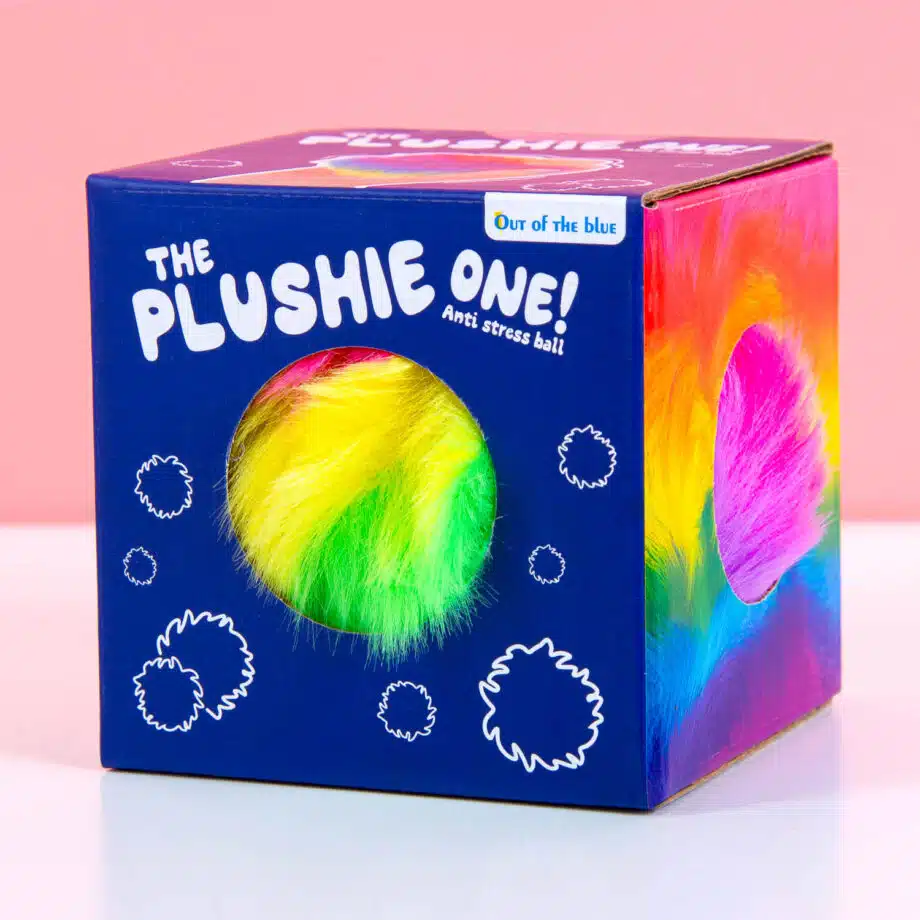 Pluche regenboog stressbal