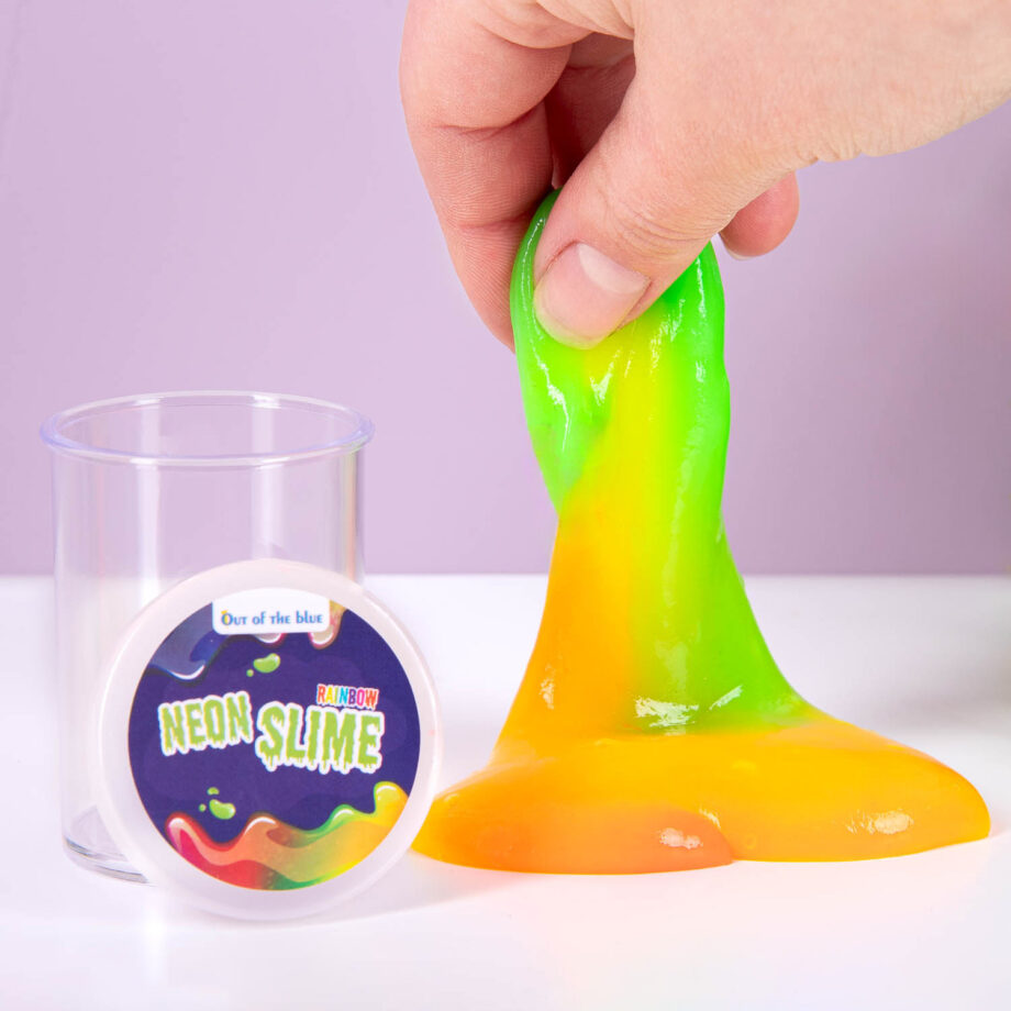 Neon regenboog slijm