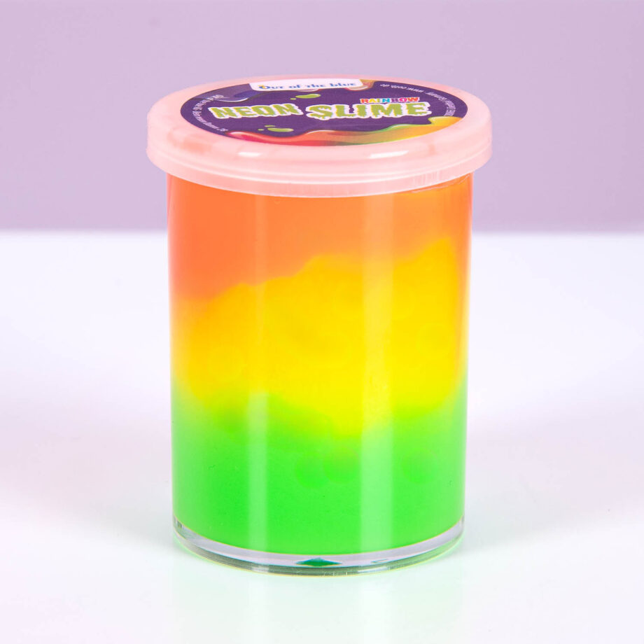 Neon regenboog slijm