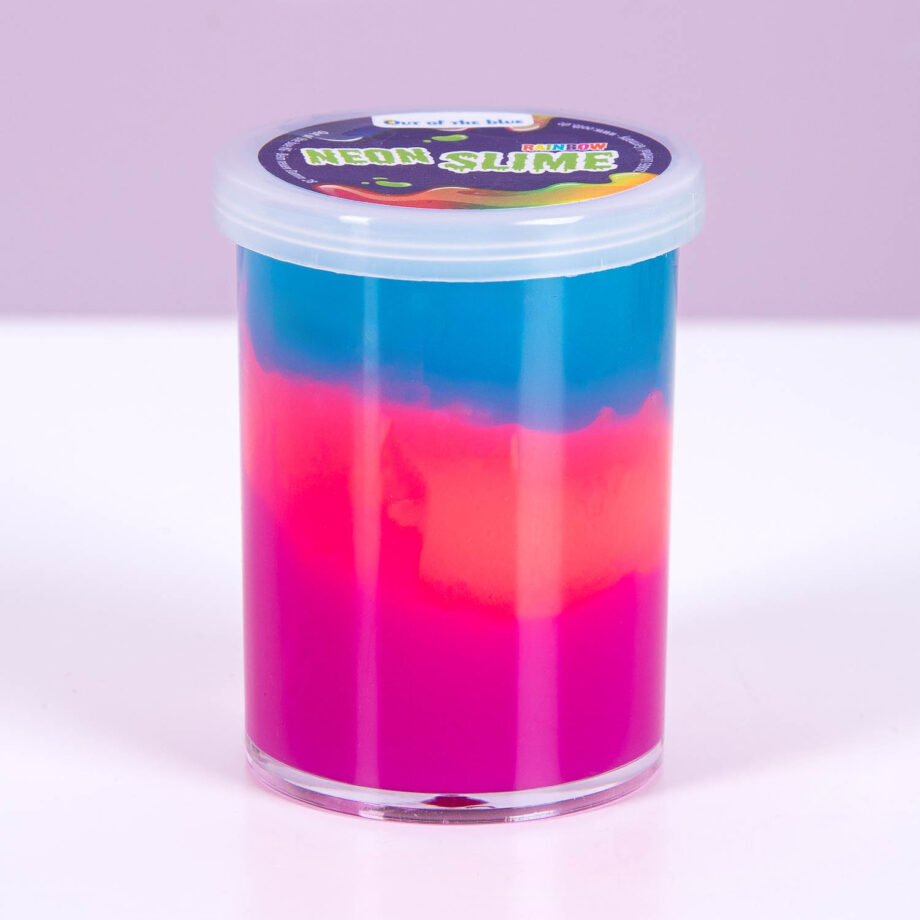 Neon regenboog slijm