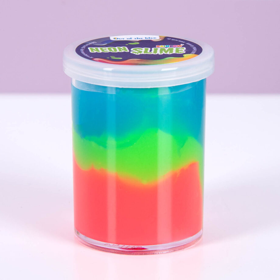 Neon regenboog slijm