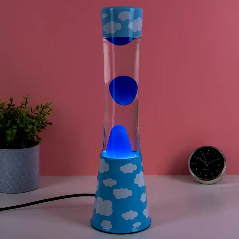 Lavalamp wolken met blauwe lava