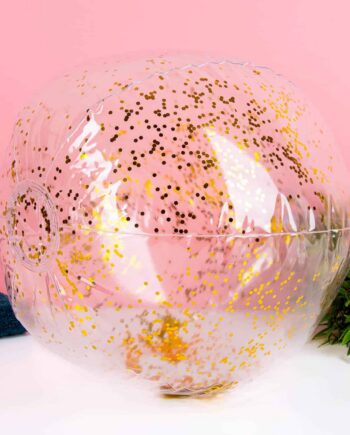 Opblaasbare strandbal met glitters