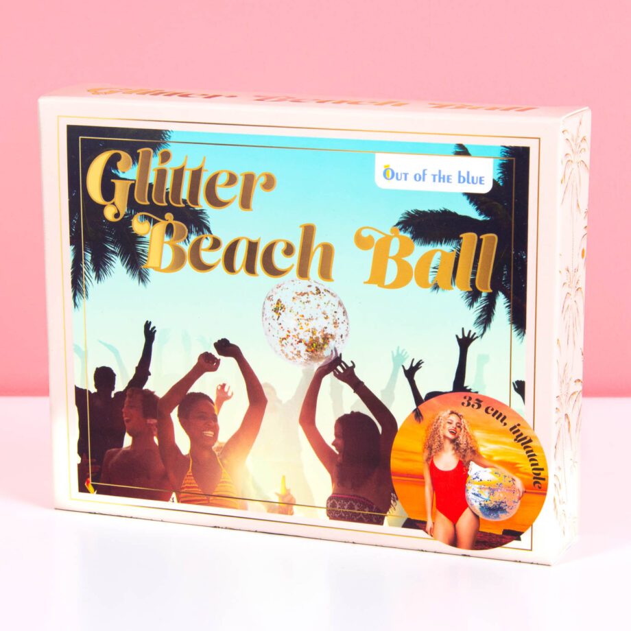 Opblaasbare strandbal met glitters