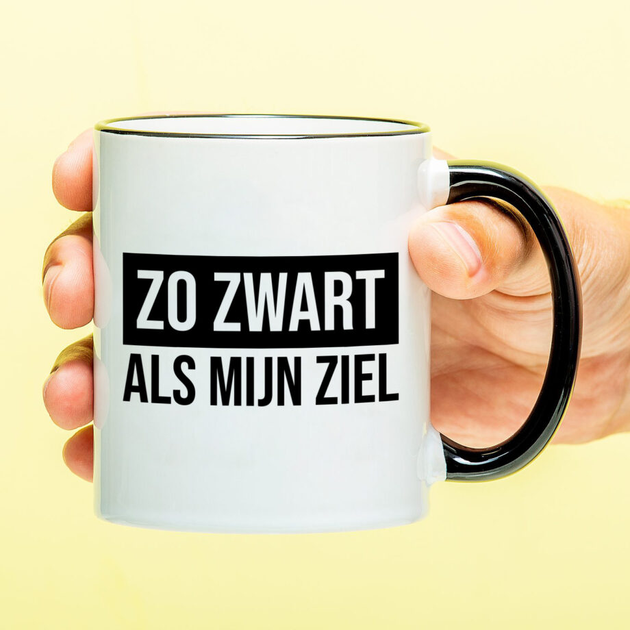 Mok Zo zwart als mijn ziel