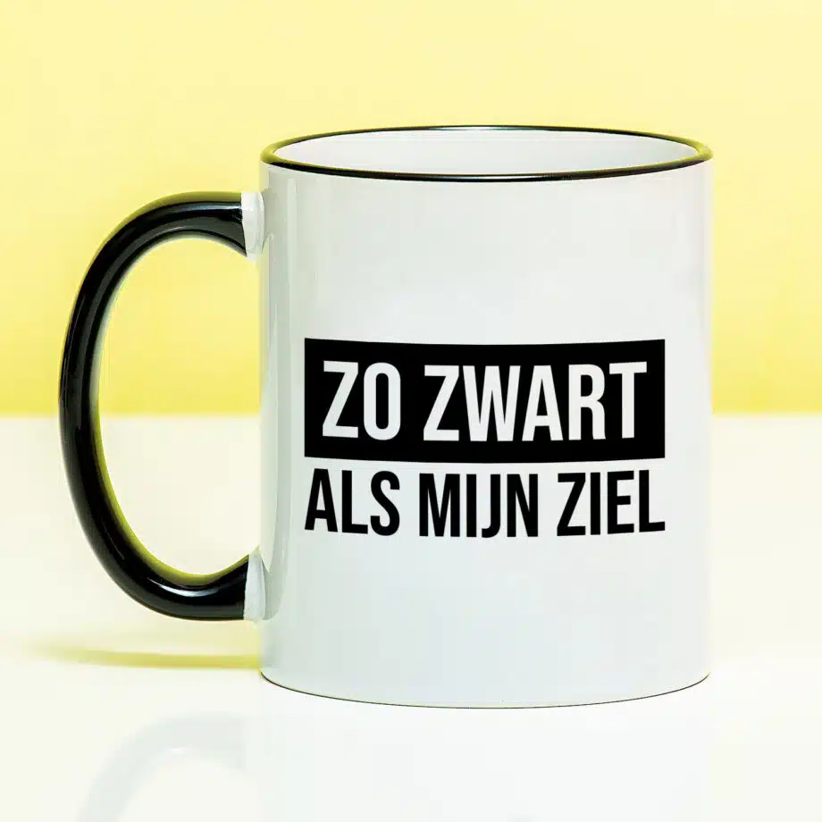 Mok Zo zwart als mijn ziel