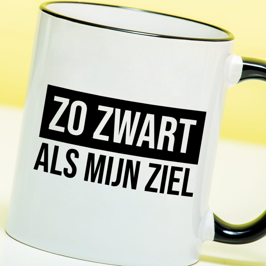Mok Zo zwart als mijn ziel