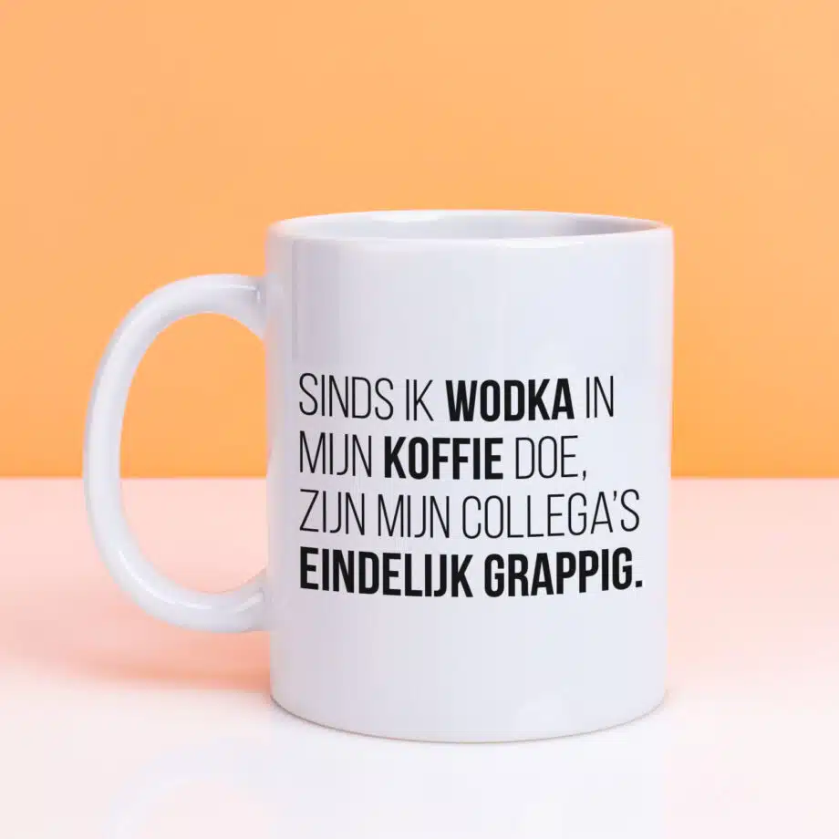 Mok Wodka in mijn koffie