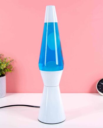 Bullet lavalamp wit met witte lava
