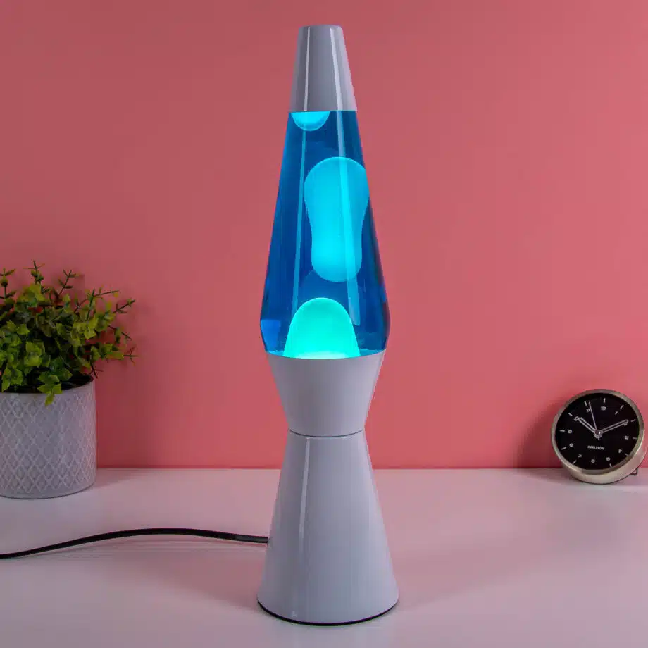 Bullet lavalamp wit met witte lava