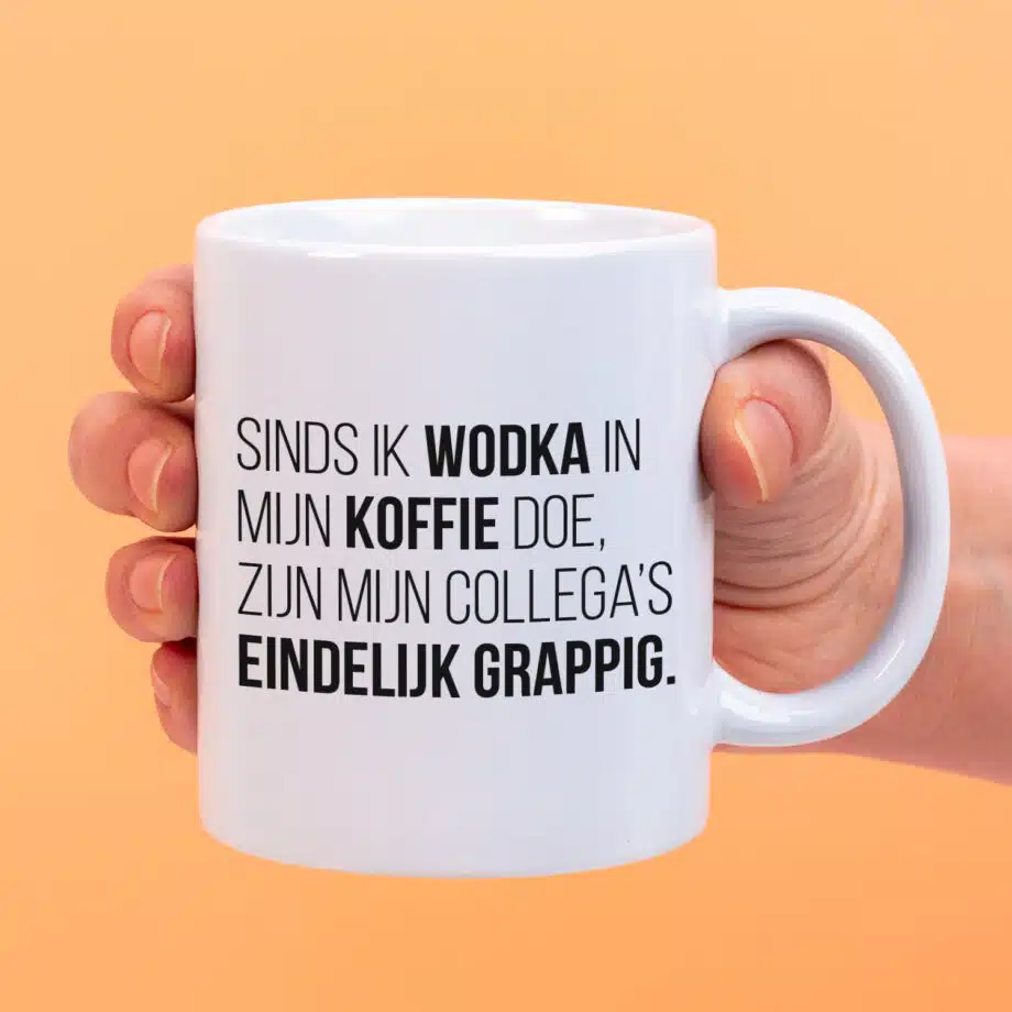 Mok Wodka in mijn koffie