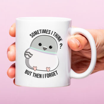 Mok met Tekst ‘’Mok Sometimes i think’’ | Materiaal: Keramiek | 33 cl | Mok met Tekst | Koffie Mok | Grappige Cadeau |  Vaatwasser bestendig | Humor | Mok met grappige tekst