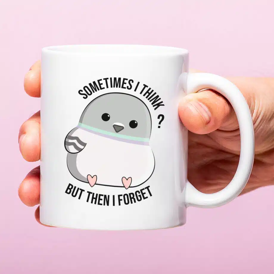 Mok met Tekst ‘’Mok Sometimes i think’’ | Materiaal: Keramiek | 33 cl | Mok met Tekst | Koffie Mok | Grappige Cadeau |  Vaatwasser bestendig | Humor | Mok met grappige tekst