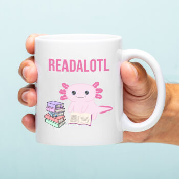 Mok met Tekst ‘’Readalotl’’ | Materiaal: Keramiek | 33 cl | Mok met Tekst | Koffie Mok | Grappige Cadeau |  Vaatwasser bestendig | Humor | Mok met grappige tekst