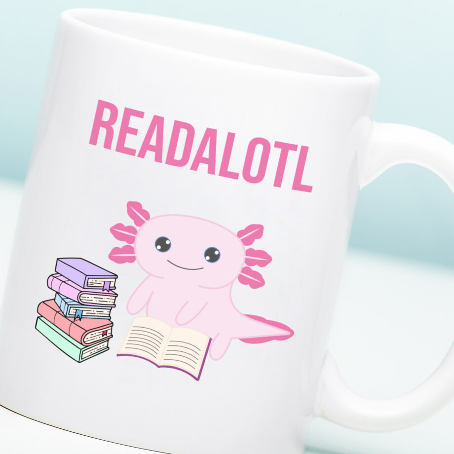 Mok met Tekst ‘’Readalotl’’ | Materiaal: Keramiek | 33 cl | Mok met Tekst | Koffie Mok | Grappige Cadeau |  Vaatwasser bestendig | Humor | Mok met grappige tekst