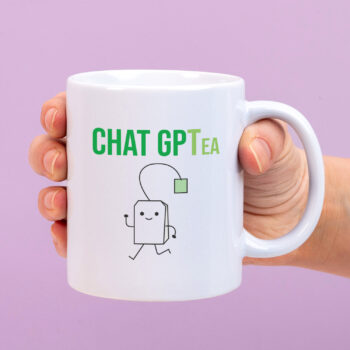 Mok met Tekst ‘’Chat GPTea’’ | Materiaal: Keramiek | 33 cl | Mok met Tekst | Koffie Mok | Grappige Cadeau |  Vaatwasser bestendig | Humor | Mok met grappige tekst