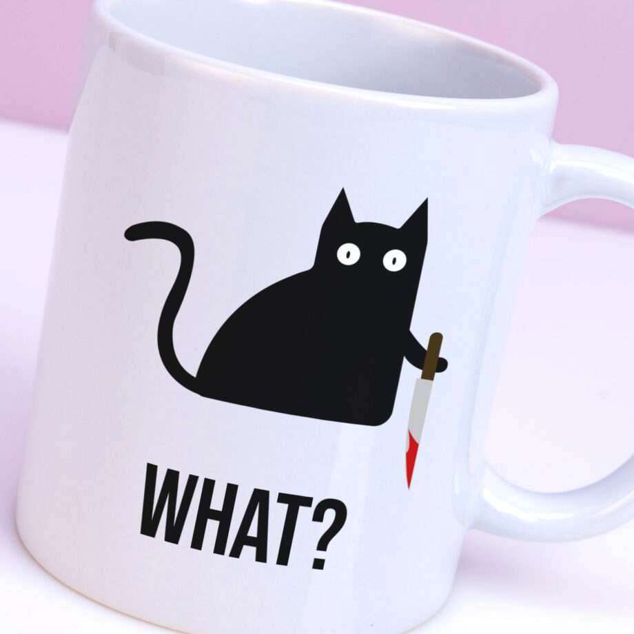 Mok met Tekst ‘’What?’’ | Materiaal: Keramiek | 33 cl | Mok met Tekst | Koffie Mok | Grappige Cadeau |  Vaatwasser bestendig | Humor | Mok met grappige tekst