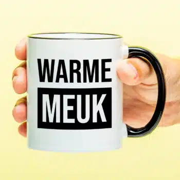 Mok met Tekst ‘’Warme meuk’’ | Materiaal: Keramiek | 33 cl | Mok met Tekst | Koffie Mok | Grappige Cadeau |  Vaatwasser bestendig | Humor | Mok met grappige tekst
