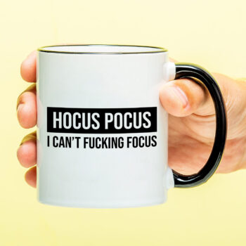 Mok met Tekst ‘’Hocus pocus’’ | Materiaal: Keramiek | 33 cl | Mok met Tekst | Koffie Mok | Grappige Cadeau |  Vaatwasser bestendig | Humor | Mok met grappige tekst