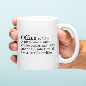 Mok met Tekst ‘’Office’’ | Materiaal: Keramiek | 33 cl | Mok met Tekst | Koffie Mok | Grappige Cadeau |  Vaatwasser bestendig | Humor | Mok met grappige tekst