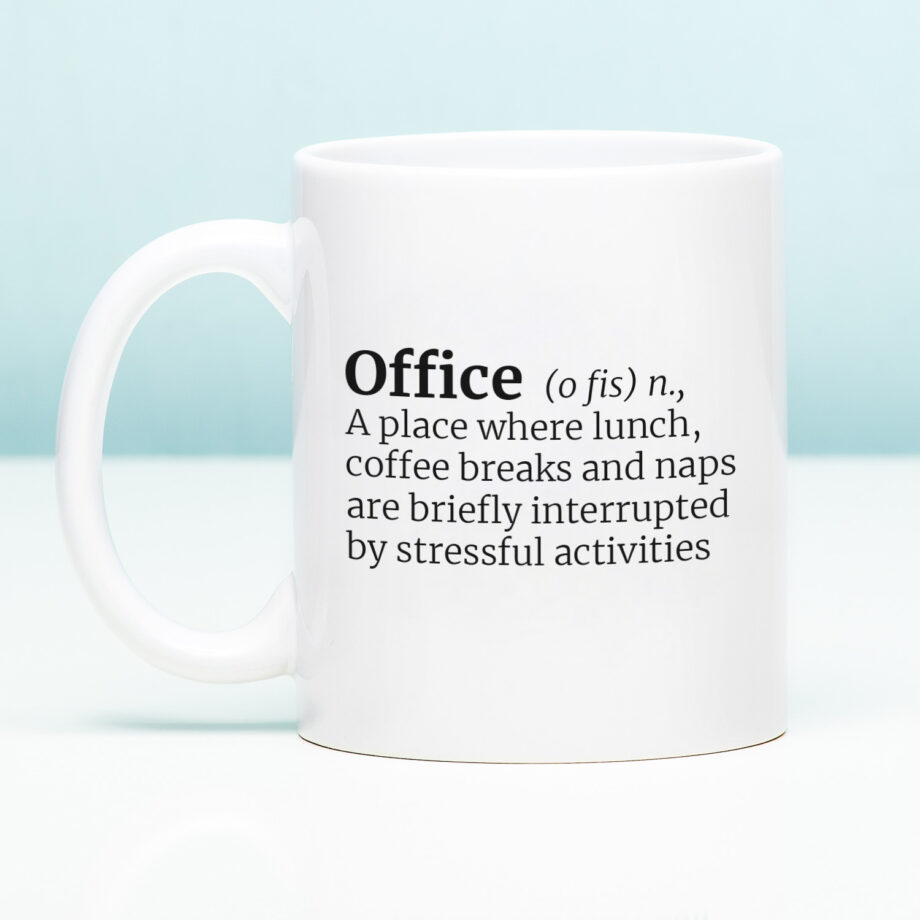Mok met Tekst ‘’Office’’ | Materiaal: Keramiek | 33 cl | Mok met Tekst | Koffie Mok | Grappige Cadeau |  Vaatwasser bestendig | Humor | Mok met grappige tekst