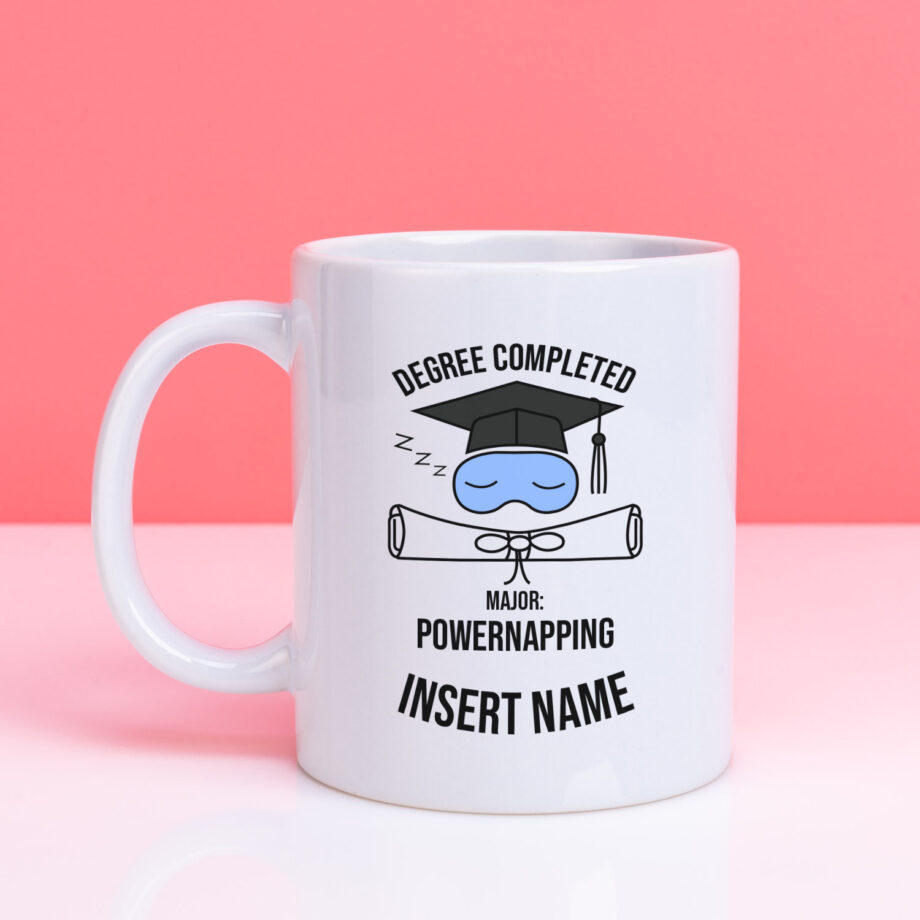 Mok met Tekst ‘’Degree completed’’ | Materiaal: Keramiek | 33 cl | Mok met Tekst | Koffie Mok | Grappige Cadeau |  Vaatwasser bestendig | Humor | Mok met grappige tekst
