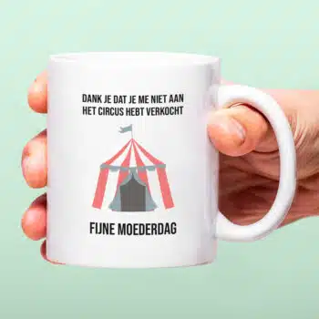 Mok met Tekst ‘’Dank je dat je me niet aan het circus hebt verkocht’’ | Materiaal: Keramiek | 33 cl | Mok met Tekst | Koffie Mok | Grappige Cadeau |  Vaatwasser bestendig | Humor | Mok met grappige tekst