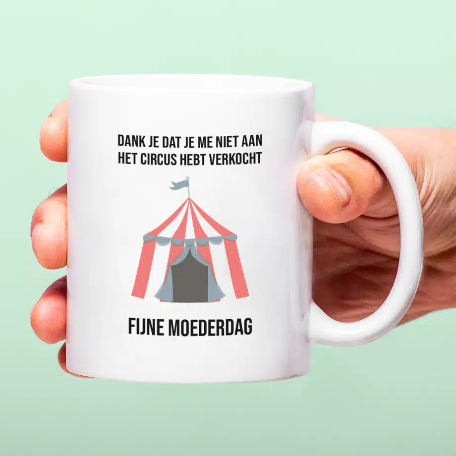 Mok met Tekst ‘’Dank je dat je me niet aan het circus hebt verkocht’’ | Materiaal: Keramiek | 33 cl | Mok met Tekst | Koffie Mok | Grappige Cadeau |  Vaatwasser bestendig | Humor | Mok met grappige tekst