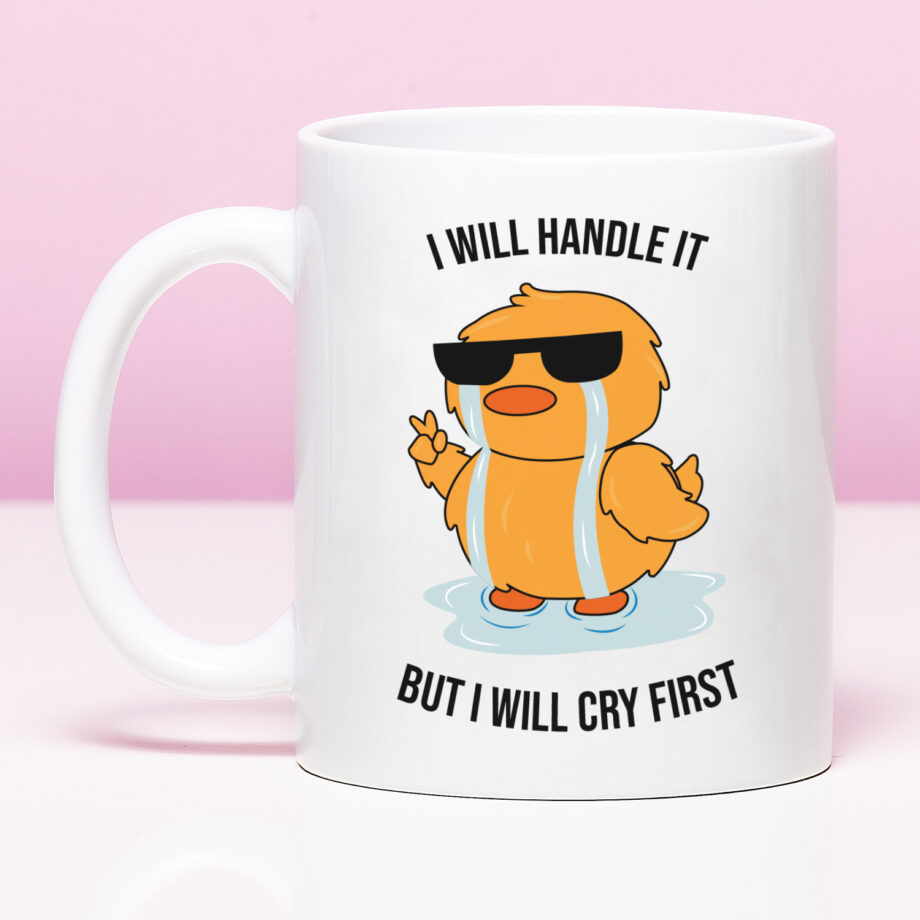 Mok met Tekst ‘’I will handle it’’ | Materiaal: Keramiek | 33 cl | Mok met Tekst | Koffie Mok | Grappige Cadeau |  Vaatwasser bestendig | Humor | Mok met grappige tekst