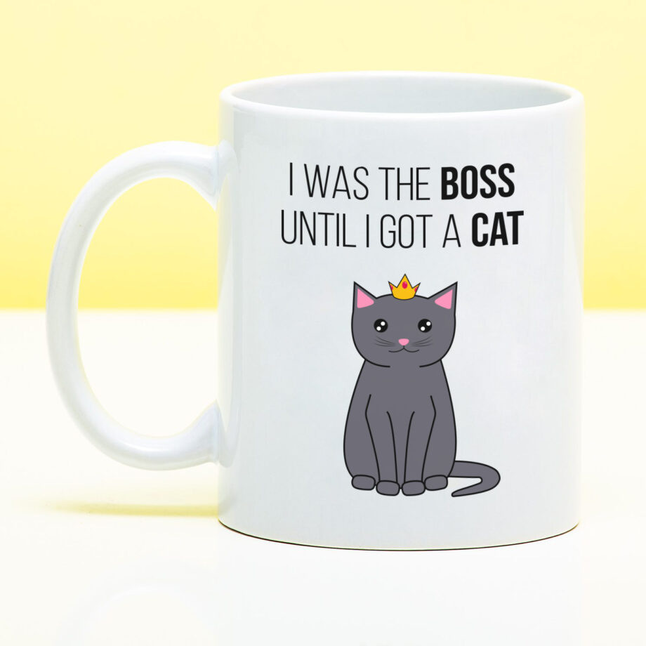 Mok met Tekst ‘’I was the boss’’ | Materiaal: Keramiek | 33 cl | Mok met Tekst | Koffie Mok | Grappige Cadeau | Vaatwasser bestendig | Humor | Mok met grappige tekst