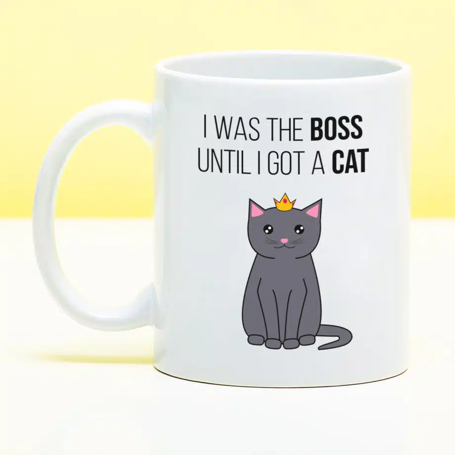 Mok met Tekst ‘’I was the boss’’ | Materiaal: Keramiek | 33 cl | Mok met Tekst | Koffie Mok | Grappige Cadeau | Vaatwasser bestendig | Humor | Mok met grappige tekst