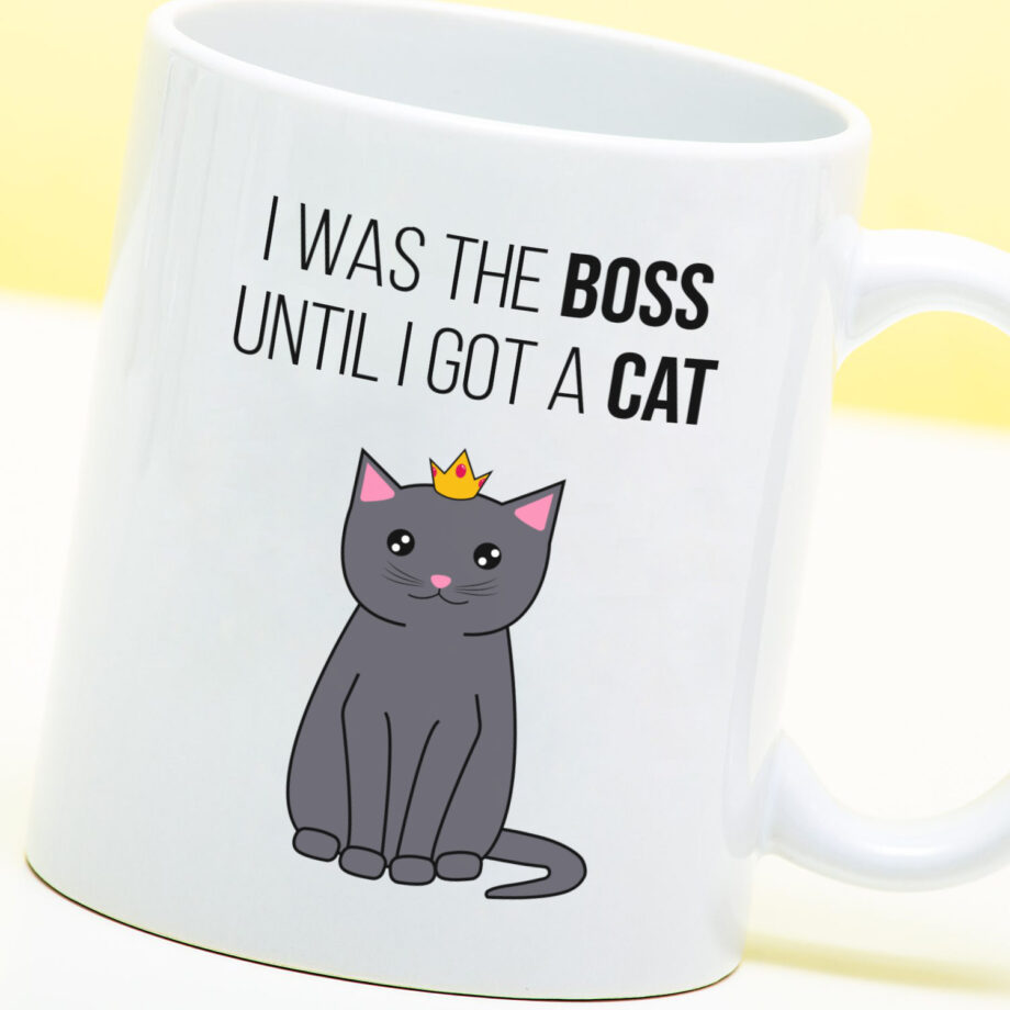 Mok met Tekst ‘’I was the boss’’ | Materiaal: Keramiek | 33 cl | Mok met Tekst | Koffie Mok | Grappige Cadeau | Vaatwasser bestendig | Humor | Mok met grappige tekst