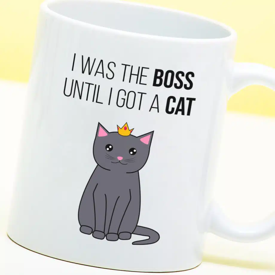 Mok met Tekst ‘’I was the boss’’ | Materiaal: Keramiek | 33 cl | Mok met Tekst | Koffie Mok | Grappige Cadeau | Vaatwasser bestendig | Humor | Mok met grappige tekst