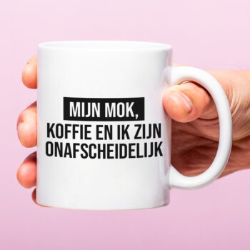 Mok met Tekst ‘’Mijn mok, koffie en ik’’ | Materiaal: Keramiek | 33 cl | Mok met Tekst | Koffie Mok | Grappige Cadeau |  Vaatwasser bestendig | Humor | Mok met grappige tekst