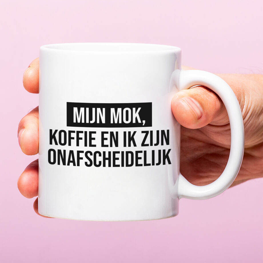 Mok met Tekst ‘’Mijn mok, koffie en ik’’ | Materiaal: Keramiek | 33 cl | Mok met Tekst | Koffie Mok | Grappige Cadeau |  Vaatwasser bestendig | Humor | Mok met grappige tekst