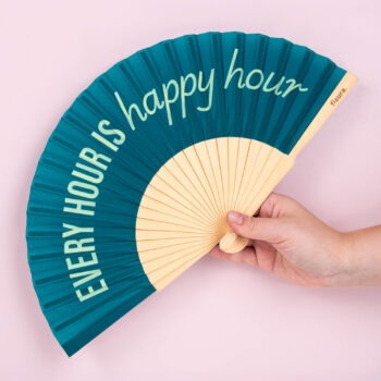 Houten waaier Every Hour is Happy Hour