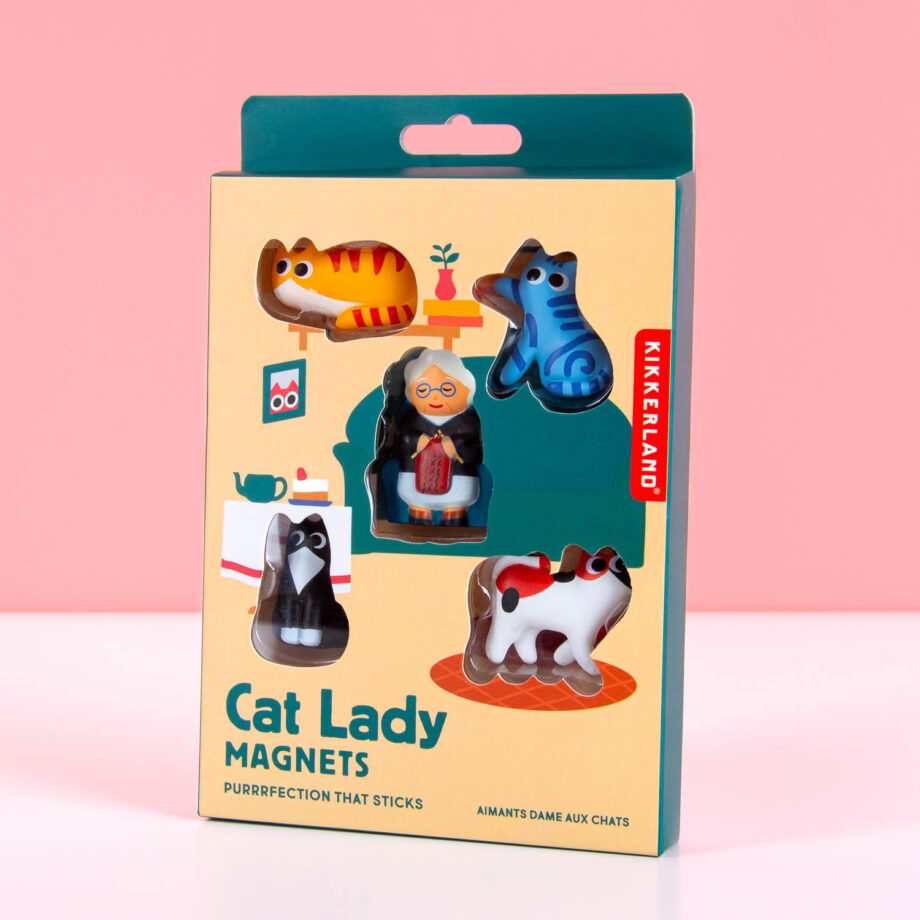 Kattenvrouwtje magneten (set van 5)