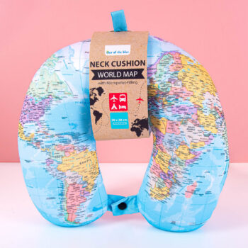 Wereldkaart nekkussen