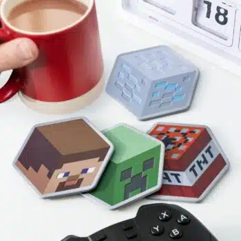 Minecraft Metalen onderzetters (set van 4)