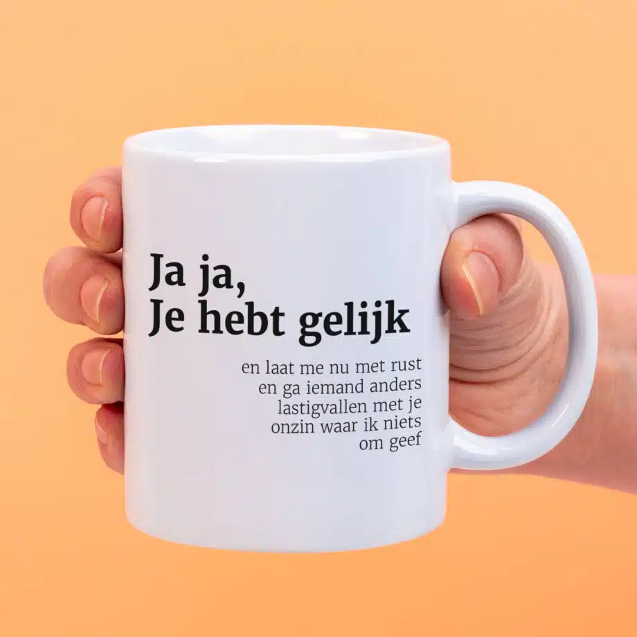 Mok Ja ja, je hebt gelijk