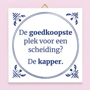 Tegeltje De goedkoopste plek voor een scheiding